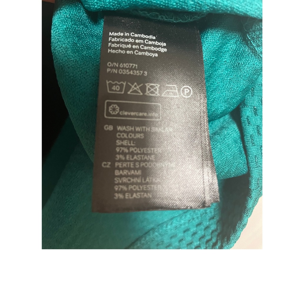 H&M Green Textured Stretch Sheath Dress, Short Sleeve, Career, Casual S - Picture 3 of 6